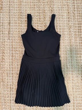 all in motion Black Pleated Tank Mini Dress